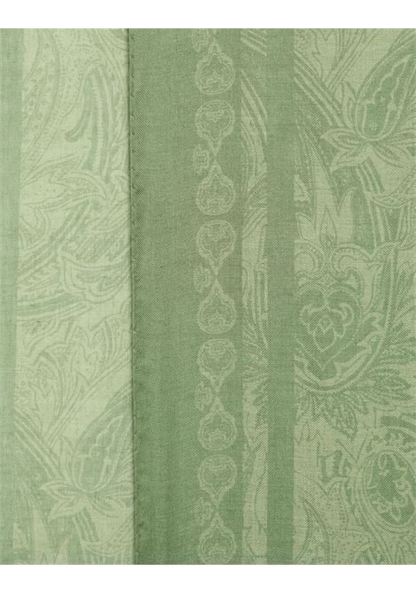 ETRO Sciarpa In Misto Cashmere Verde Stampato - ETRO Hotsell