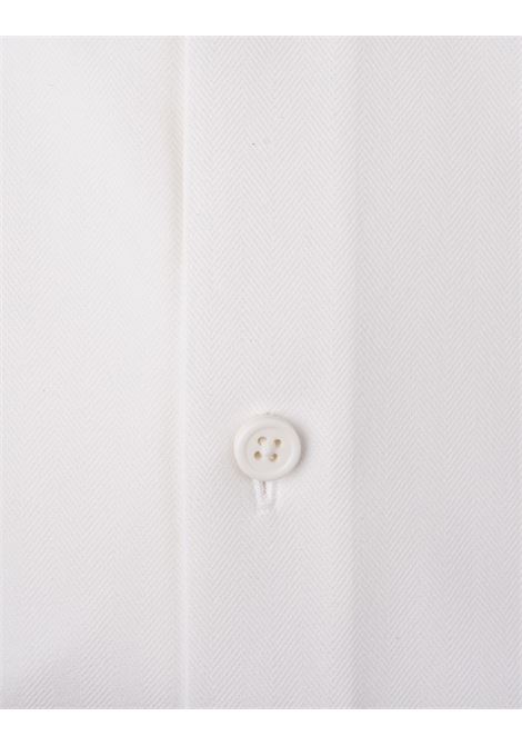 BOSS Camicia Slim Fit Bianca In Materiale Elasticizzato Ad Alte Prestazioni a Spina Di Pesce - BOSS In Linea