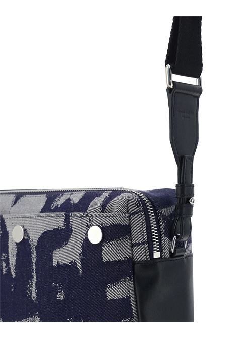 ALEXANDER MCQUEEN Borsa a Tracolla In Denim McQueen Graffiti Indaco - ALEXANDER MCQUEEN Nuovo