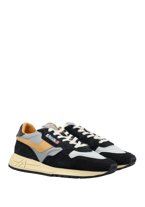 AUTRY Sneakers Reelwind In Suede Nero e Nylon Riflettente - AUTRY Qualità Garantita