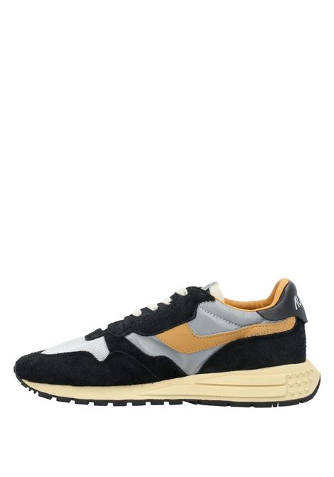AUTRY Sneakers Reelwind In Suede Nero e Nylon Riflettente - AUTRY Qualità Garantita