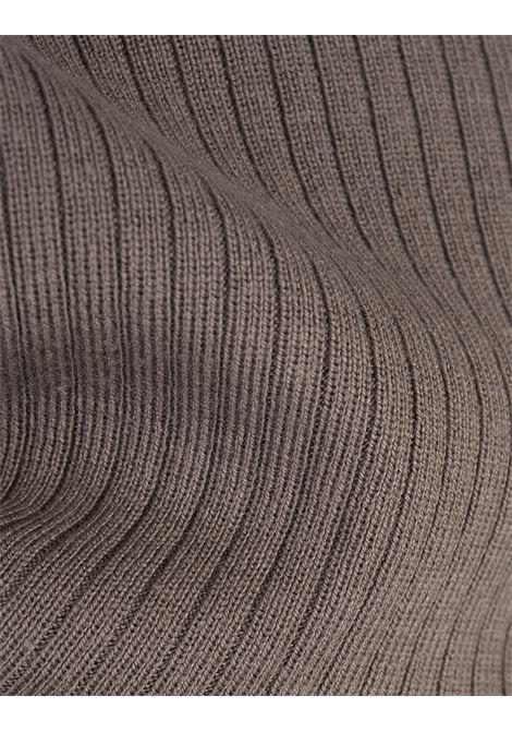 BOSS Maglione Regular Fit In Seta e Cotone Taupe - BOSS Prezzo Ridotto