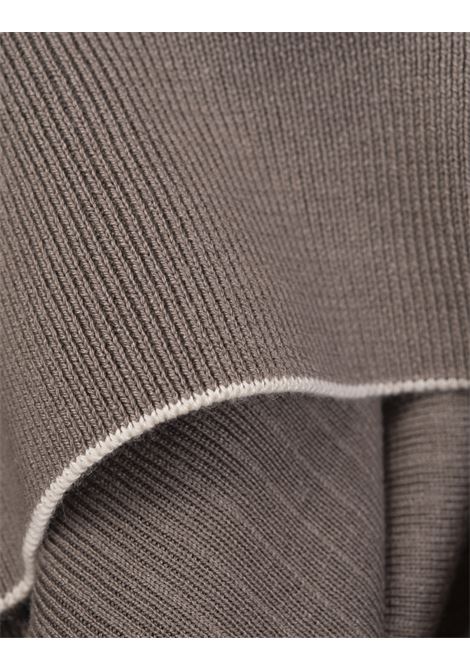 BOSS Maglione Regular Fit In Seta e Cotone Taupe - BOSS Prezzo Ridotto