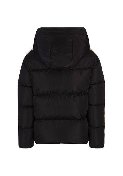 PALM ANGELS Piumino Nero Con Logo a Contrasto - PALM ANGELS Economico
