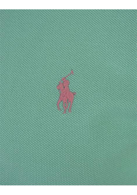 RALPH LAUREN Polo in Piquet Slim-Fit Verde Tramonto e Rosa - RALPH LAUREN Hotsell