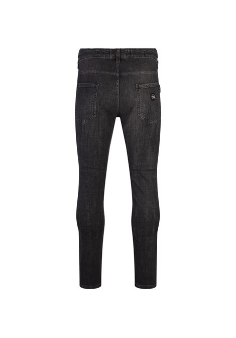 PHILIPP PLEIN Jeans Skinny In Denim Grey Splash - PHILIPP PLEIN Moda
