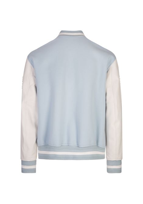 GIVENCHY Bomber GIVENCHY Bianco e Azzurro In Lana e Pelle - GIVENCHY 2025