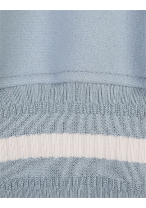 GIVENCHY Bomber GIVENCHY Bianco e Azzurro In Lana e Pelle - GIVENCHY 2025