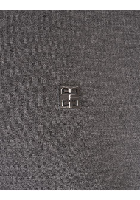 GIVENCHY Giacca Sportiva In Tessuto Garzato Grigio Con Dettaglio 4G - GIVENCHY 2025