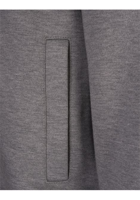 GIVENCHY Giacca Sportiva In Tessuto Garzato Grigio Con Dettaglio 4G - GIVENCHY 2025