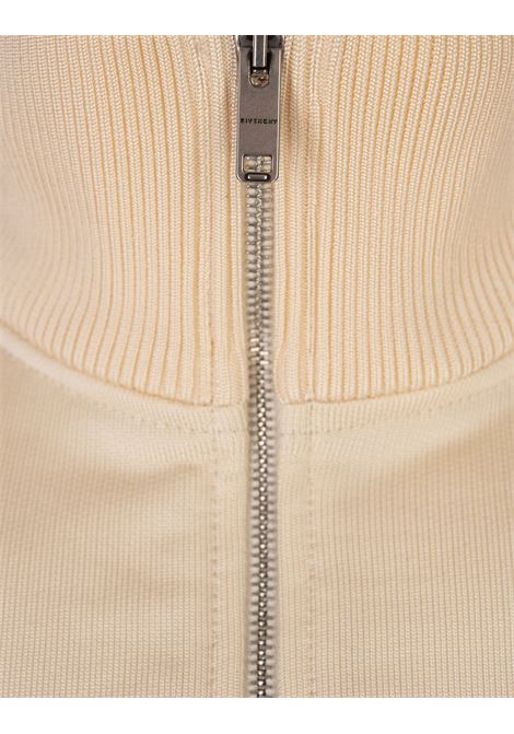 GIVENCHY Giacca Sportiva In Tessuto Garzato Avorio Con Dettaglio 4G - GIVENCHY In Linea