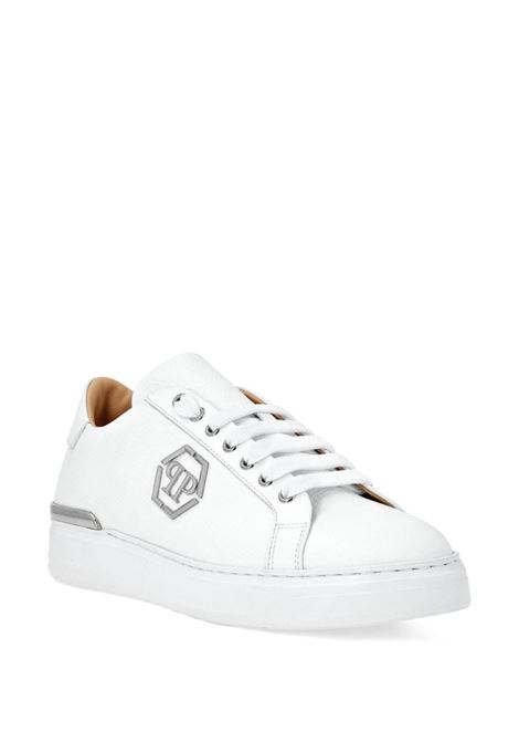 PHILIPP PLEIN Sneakers Low-Top Monogram In Nappa Bianca - PHILIPP PLEIN Nuovo