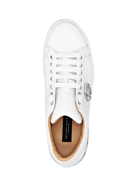 PHILIPP PLEIN Sneakers Low-Top Monogram In Nappa Bianca - PHILIPP PLEIN Nuovo