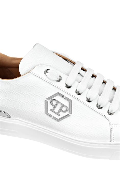 PHILIPP PLEIN Sneakers Low-Top Monogram In Nappa Bianca - PHILIPP PLEIN Nuovo