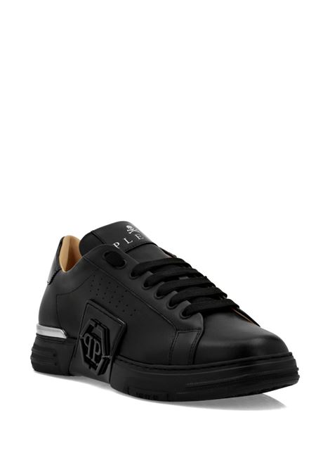 PHILIPP PLEIN Low-Top Leather Sneakers Phantom Kick$ Nere - PHILIPP PLEIN Promozione