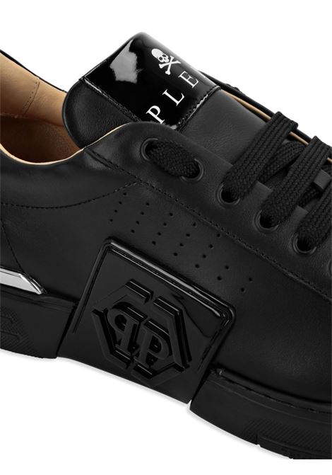 PHILIPP PLEIN Low-Top Leather Sneakers Phantom Kick$ Nere - PHILIPP PLEIN Promozione