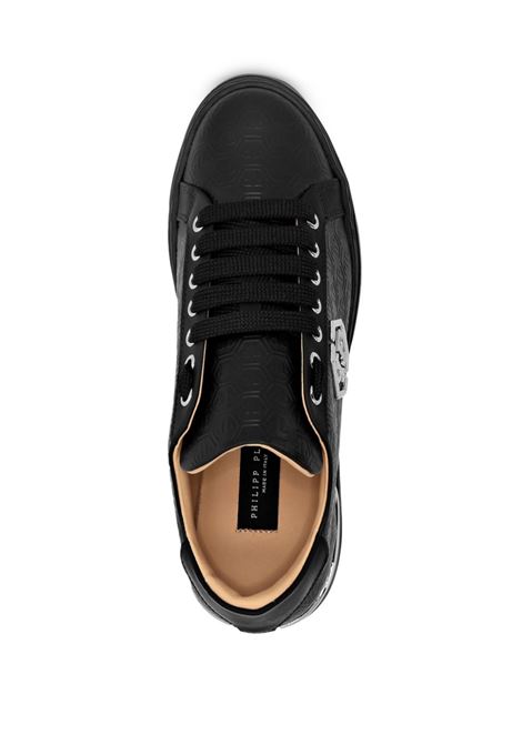 PHILIPP PLEIN Sneakers Low-Top Monogram In Nappa Nera - PHILIPP PLEIN Spedizione Gratuita