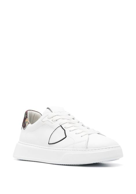 PHILIPPE MODEL Sneakers Basse Temple - Bianco e Camouflage - PHILIPPE MODEL Pezzi Unici