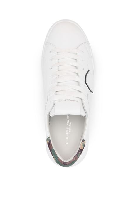 PHILIPPE MODEL Sneakers Basse Temple - Bianco e Camouflage - PHILIPPE MODEL Pezzi Unici