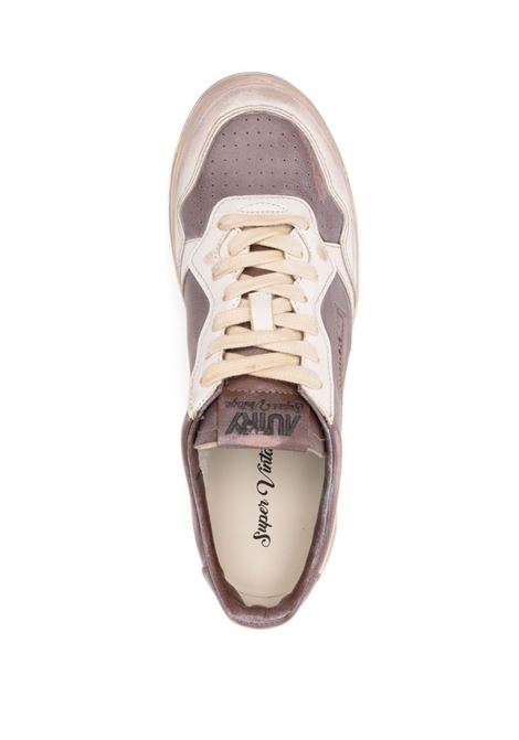 AUTRY Sneakers Medalist Low Super Vintage In Pelle Mud e Bianca - AUTRY Prezzo Ridotto