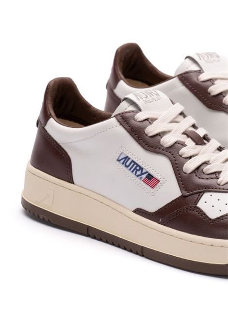 AUTRY Sneakers Medalist Low In Pelle Bicolor Bianca e Marrone - AUTRY Novità