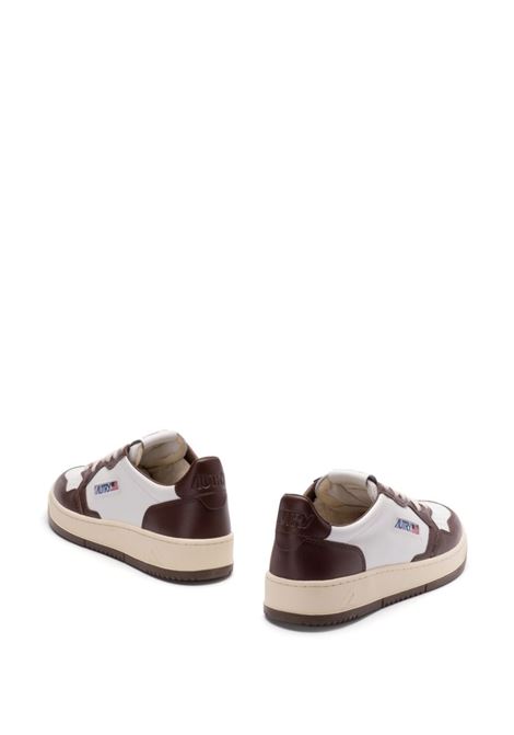 AUTRY Sneakers Medalist Low In Pelle Bicolor Bianca e Marrone - AUTRY Novità