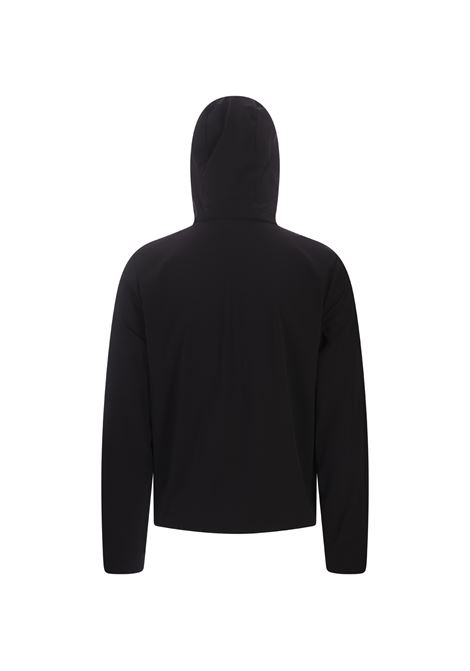 MONCLER GRENOBLE Felpa Imbottita Nera Con Zip e Stampa Logata - MONCLER GRENOBLE Vendite Flash
