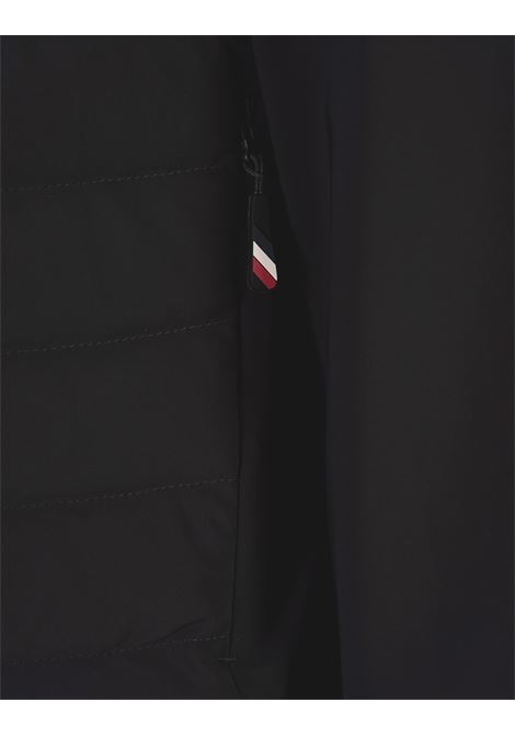 MONCLER GRENOBLE Felpa Imbottita Nera Con Zip e Stampa Logata - MONCLER GRENOBLE Vendite Flash