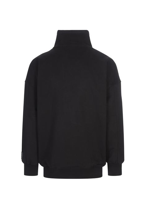BOSS Felpa a Collo Alto Nera Con Patch Logo - BOSS Promozione
