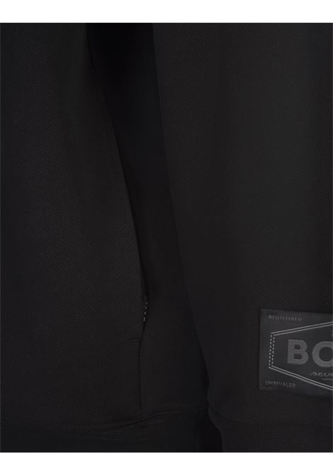 BOSS Felpa a Collo Alto Nera Con Patch Logo - BOSS Promozione