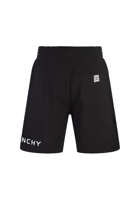 GIVENCHY Bermuda Neri Con Logo a Contrasto - GIVENCHY Spedizione Gratuita