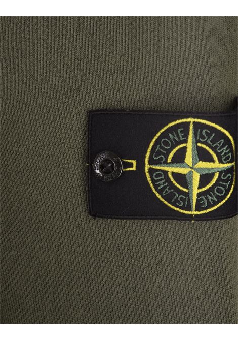 STONE ISLAND Felpa In Cotone Organico Con Struttura Diagonale ed Effetto "OLD" - STONE ISLAND Pezzi Unici