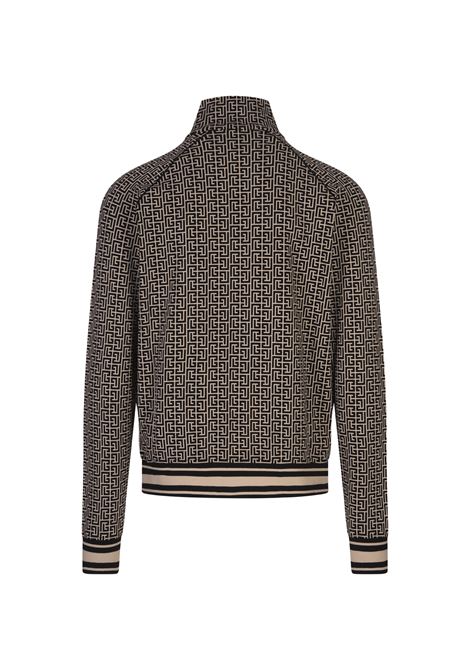 BALMAIN Bomber In Tessuto Monogram Avorio e Nero - BALMAIN Promozione Limitata
