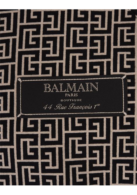 BALMAIN Bomber In Tessuto Monogram Avorio e Nero - BALMAIN Promozione Limitata