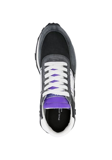 PHILIPPE MODEL Sneakers Running Tour Nere e Violetto - PHILIPPE MODEL Sconto