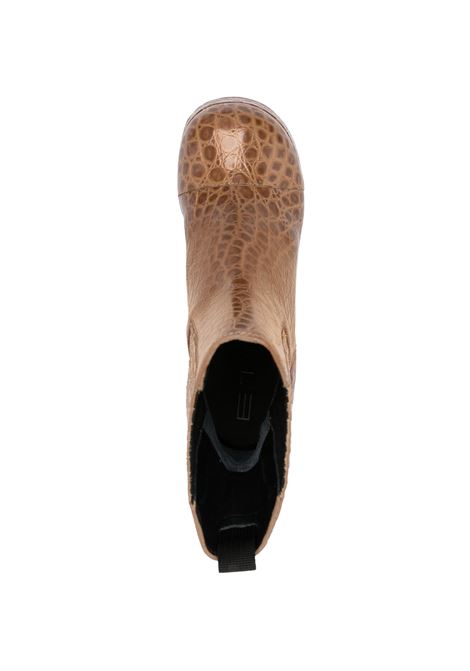 ETRO Stivaletti Platform In Pelle Stampata Marrone - ETRO Offerte