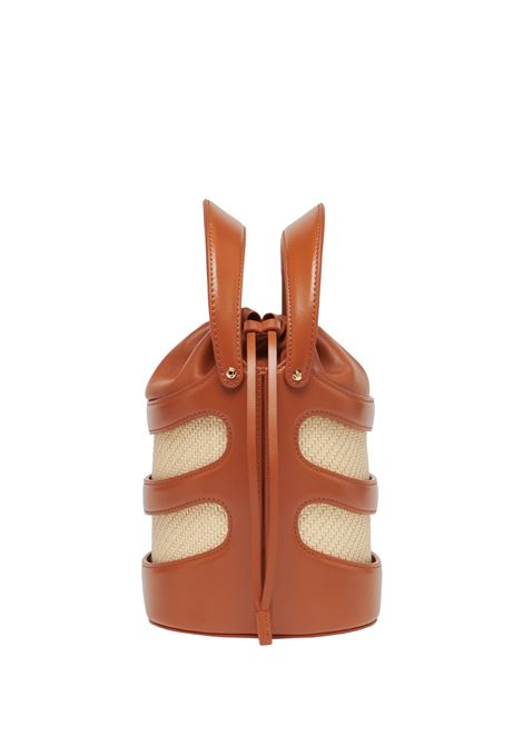 ALEXANDER MCQUEEN Borsa A Secchiello The Rise in Tan/Naturale - ALEXANDER MCQUEEN 2025