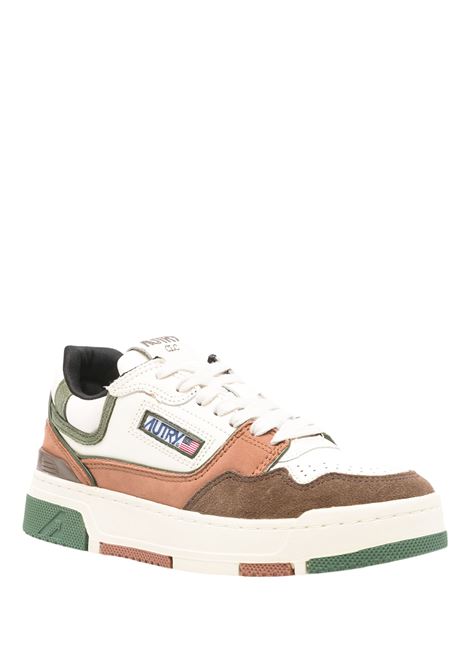 AUTRY Sneakers CLC Low In Suede e Nabuk Ebano e Verde Militare - AUTRY Negozi Online