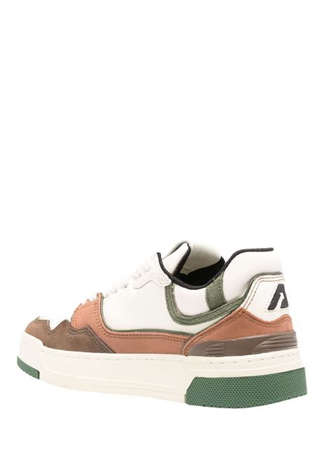 AUTRY Sneakers CLC Low In Suede e Nabuk Ebano e Verde Militare - AUTRY Negozi Online