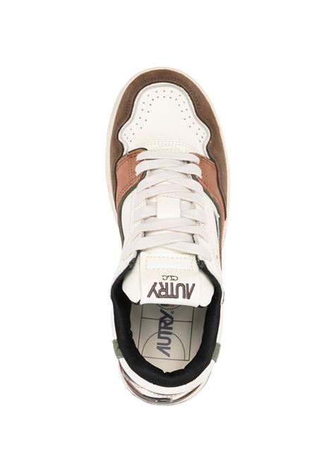 AUTRY Sneakers CLC Low In Suede e Nabuk Ebano e Verde Militare - AUTRY Negozi Online