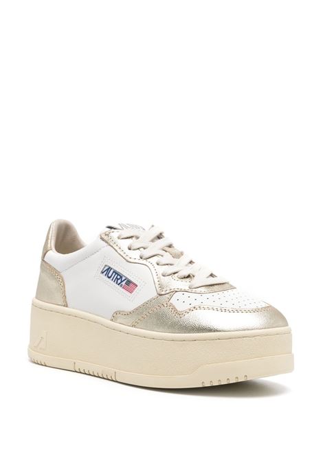 AUTRY Sneakers Low Medalist Platform Bianche e Oro - AUTRY Saldi