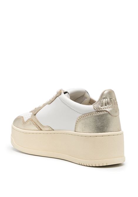 AUTRY Sneakers Low Medalist Platform Bianche e Oro - AUTRY Saldi
