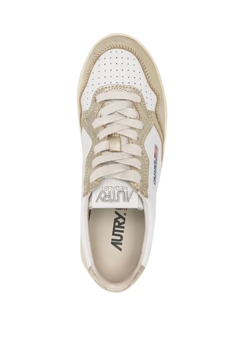 AUTRY Sneakers Low Medalist Platform Bianche e Oro - AUTRY Saldi