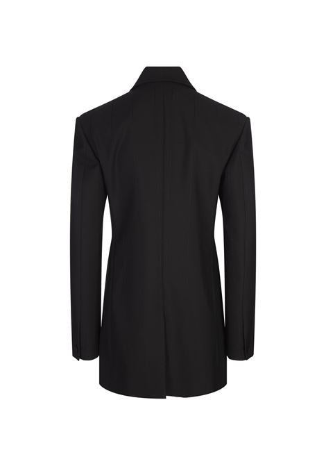 GIVENCHY Blazer In Lana Nera Con Righe In Lurex - GIVENCHY Vendite Flash