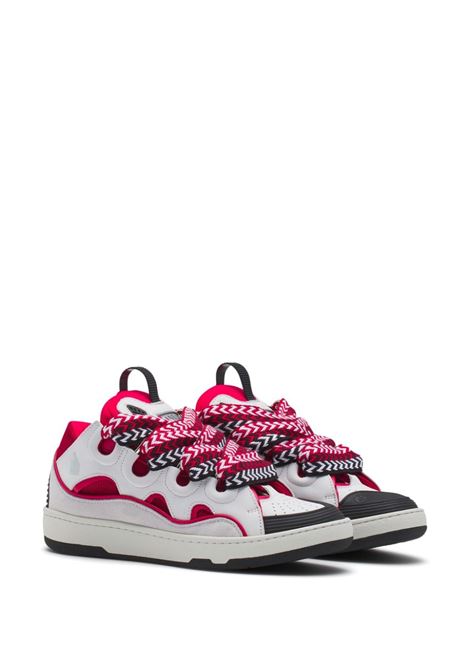 LANVIN Sneakers Curb Nere Fucsia e Bianche - LANVIN In Saldo