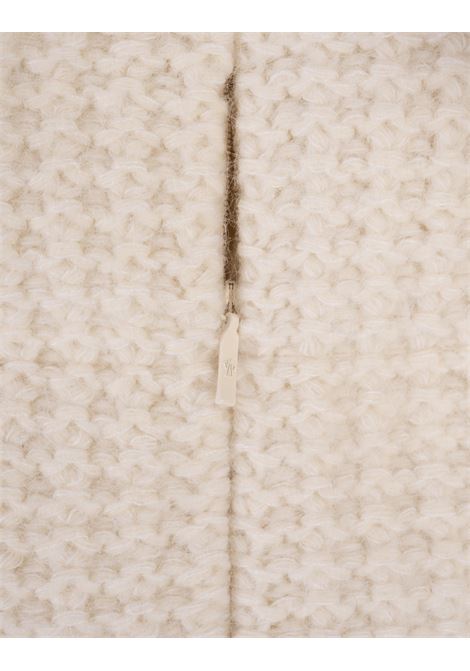 MONCLER Cardigan Imbottito Bianco In Lana e Alpaca - MONCLER Nuovo