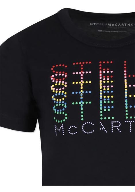 STELLA MCCARTNEY KIDS T-Shirt Nera Con Logo Grafico Multicolore - STELLA MCCARTNEY KIDS Presa