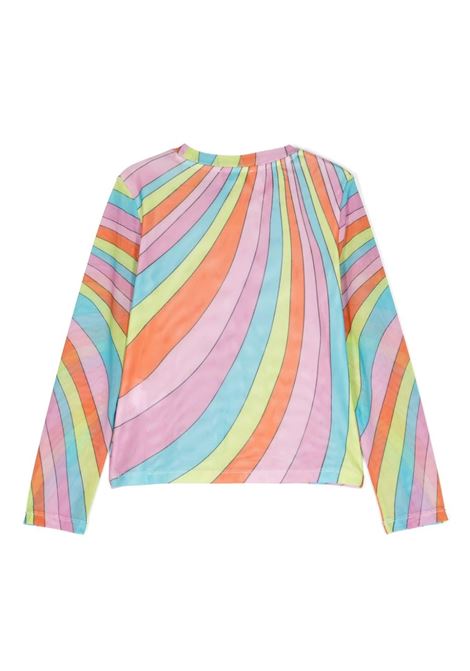 STELLA MCCARTNEY KIDS Top in Rete Multicolore con Grafica Stella - STELLA MCCARTNEY KIDS Sconto