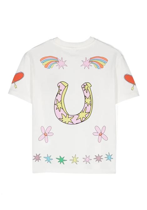 STELLA MCCARTNEY KIDS T-Shirt Bianca Con Grafica Stelle Cadenti - STELLA MCCARTNEY KIDS Economico