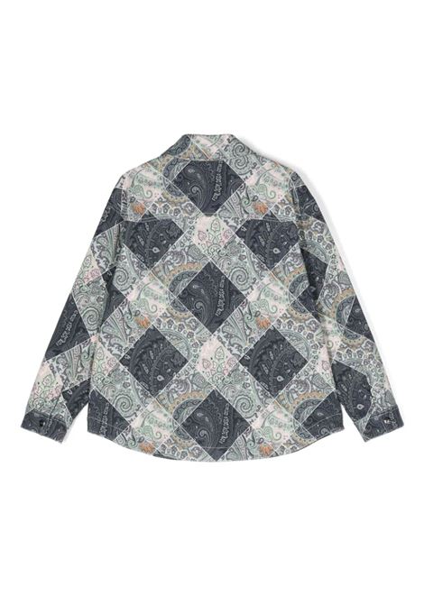 ETRO KIDS Giacca In Denim Paisley Blu Navy - ETRO KIDS Vendite Flash